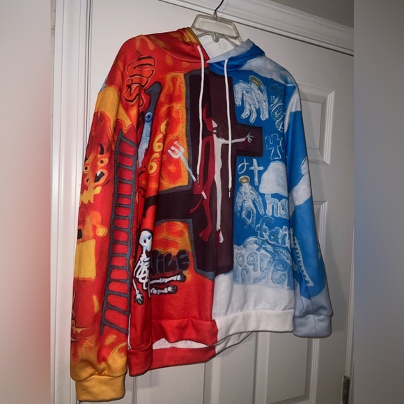 Heaven 😇or Hell👹 hoodie size M - Picture 3 of 13